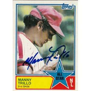   1983 Topps #398 Manny Trillo All Star Phillies Signed 