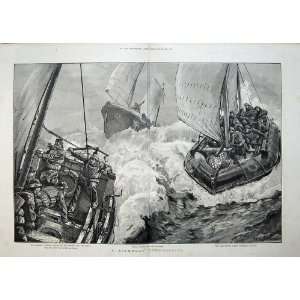  1886 Fine Art Timmis Hodgson Life Boat Forrestt Contest 