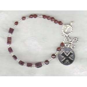  Anglican Rosary Bracelet of Hematite, Jerusalem Cross 