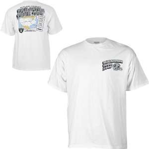  Reebok Oakland Raiders 2009 Roadtrip Schedule T Shirt 