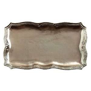 Vietri Incanto Metallic Baroque Rectangular Platter 18 in L, 10.5 in W