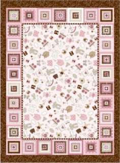 Itty Bitty Baby Cotton Fabric   Girl   Quilt Top Panel  