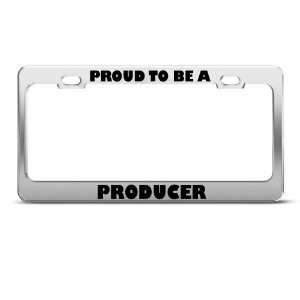Proud To Be A Producer Career Profession license plate frame Holder