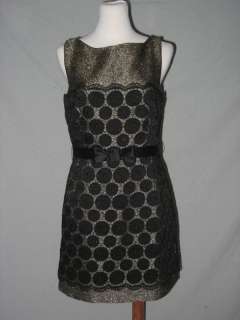 NWT Milly Vivi Scalloped Lace Dot Black Dress 12  