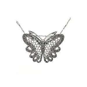  Victorian Marcasite Butterfly Pendant Jewelry