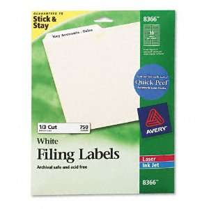  Avery  Permanent Self Adhesive Laser/Ink Jet File Folder 