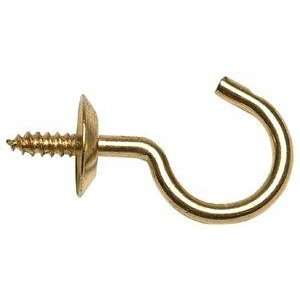  Brainerd 3 Brass Ceiling Screw Hook 2pk 54105