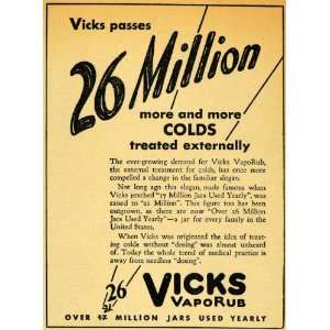  1929 Ad Vicks VapoRub Common Cold Breathing Aid Nasal 