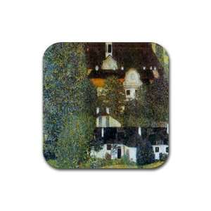  Castle Chamber at Attersee by Gustav Klimt Square Coasters 