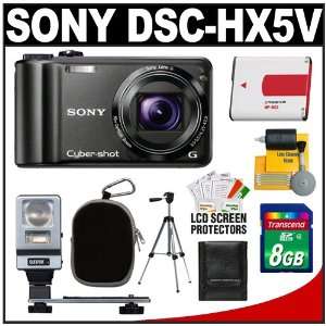  Sony Cyber shot DSC HX5V Digital Camera (Black) with 8GB 