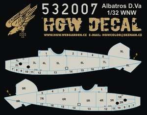 532007 HGW Decal   Albatros D.V / D.Va (transparent)  