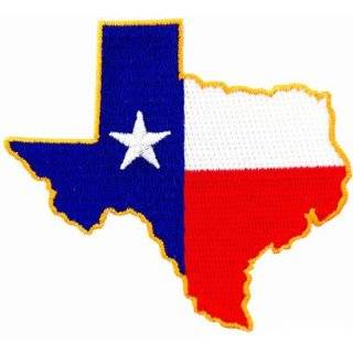 Texas Shape Flag Embroidered Patch Lone Star State Iron On Emblem by 