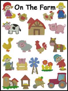 ON THE FARM * Machine Embroidery * 20 designs x 2 sizes  