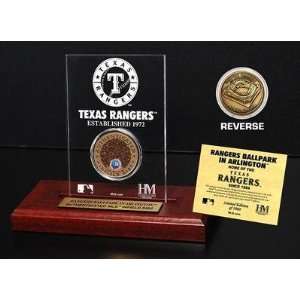 Rangers Ballpark in Arlington Texas Rangers Infield Dirt Coin Etched 