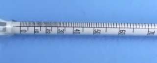 HYDROMETER 0 to 100% ALCOHOL   PROOF SCALE  