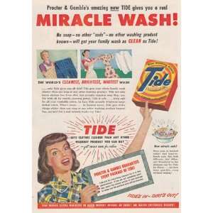    Print Ad 1949 Tide Miracle Wash Procter & Gamble Books