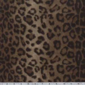  60 Wide Arctic Fleece Jaguar Brown Fabric By The Yard 