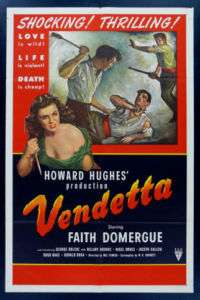 VENDETTA * 1SH ORIG MOVIE POSTER FILM NOIR 1950  