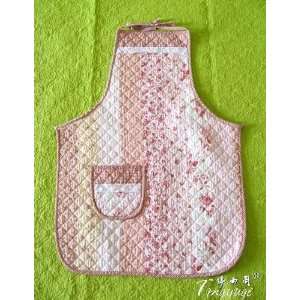 Shabby and vintage Quilted Pink Cotton Apron L CLEARANCE 