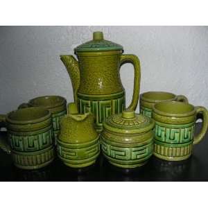  Vintage 6 Piece Stonewear ROYAL SEALEY Tea / Saki Set 