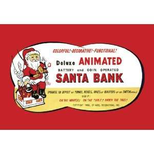  Animated Santa Bank 20x30 Poster Paper