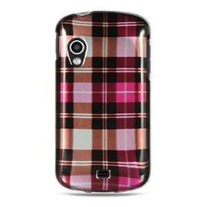 WIRELESS CENTRAL Brand Hard Snap on Shield With PINK CHECKERED PLAID 