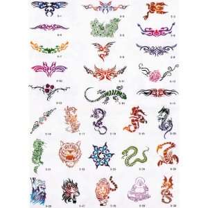  30 Large Design Tattoo Stencils (SB 5) 