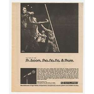  1975 Sha Na Na Photo Shure Microphone Print Ad (Music 