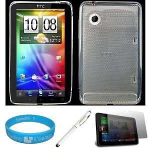  Clear Premium TPU Textured Silicone Skin Cover for HTC 