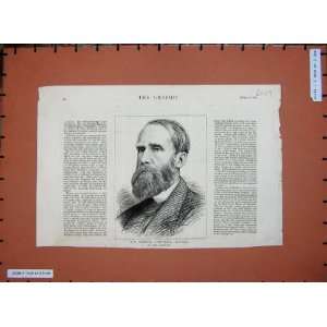  Sir George Campbell M.P Kirkcaldy 1875 Antique Portrait 