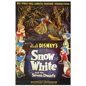  Snow White and the Seven Dwarfs (1937) 27 x 40 Movie 