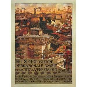 1910 VENEZA ITALIA CITY OF VENICE ITALY 15 X 18 VINTAGE POSTER REPRO 