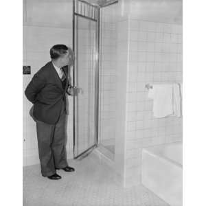  ca. 1937 Ickes new bathroom. Shower in Sec. Ickes office 