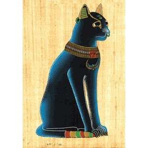  Egyptian Bastet Cat Papyrus 
