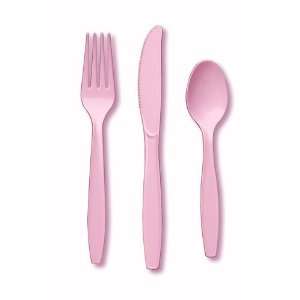  Baby Pink   Forks, Knives, Spoons   24 Piece Sets 
