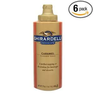 Ghirardelli Chocolate Flavored Sauce, Caramel, 17 Ounce Bottles (Pack 