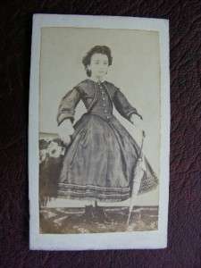 VICTORIAN POST MORTEM CDV PHOTO BEAUTIFUL GIRL & PARASOL  