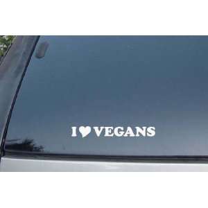  I Love Vegans Vinyl Decal Stickers 