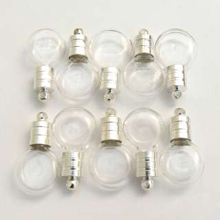 10 Vial Pendants (mini/ vials/ glass) MINI COGNAC  