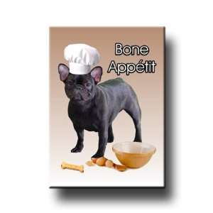  French Bulldog Bone Appetit Chef Fridge Magnet No 4 