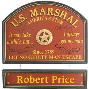  US Marshal Let No Guilty Man Escape   3D Marshals Star 