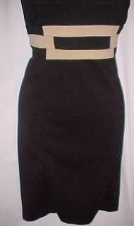 BANANA REPUBLIC Versatile Amazing Black w/Beige Dress 12   12P  