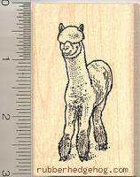 Cute Alpaca Rubber Stamp Wood Mounted J7702 stamps  