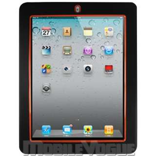  Hybrid Case Skin Cover for Apple iPad 2 AT&T Verizon Black & Orange