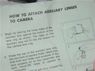 CANON SPRINT 35mm Film Camera Lens Kit Wide Angle Tele  