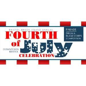   3x6 Vinyl Banner   Annual Fourth of July Celebration 