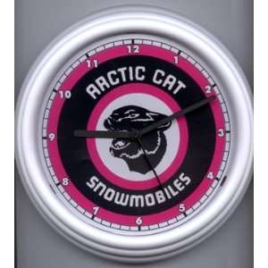  Arctic Cat Snowmobile Wall Clock   Purple Cat Head Sports 