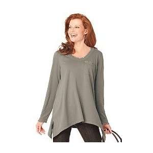 Double scoop neck trapeze tunic Made modern with beautiful 