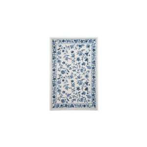    KAS Rugs COL1727 Colonial Ivory Blue Floral Area Rug Home & Garden