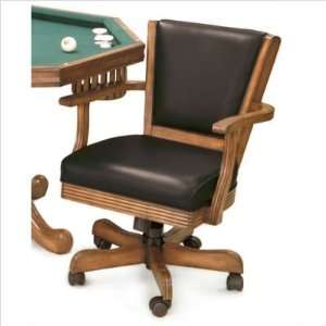  3 In 1 Swivel Game Chair Finish Antique Walnut